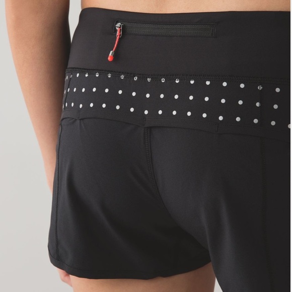lululemon Speed Short Black (Reflective Dots)Size 4 - Picture 2 of 10